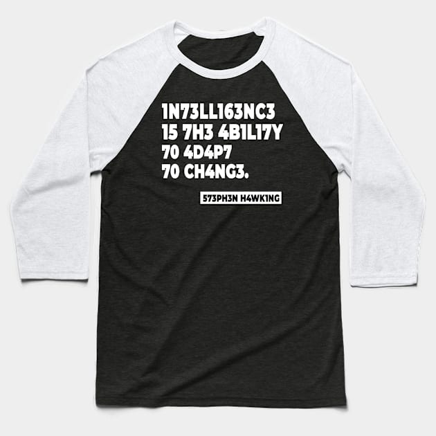 black intelligence Baseball T-Shirt by BeDesignerWorld